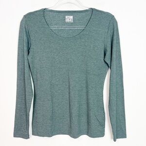 32 DEGREE HEAT GREEN LONG SLEEVE ATHLETIC SHIRT WOMENS SZ MEDIUM